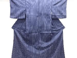 大正ロマン　雨縞模様織り出しお召単衣着物